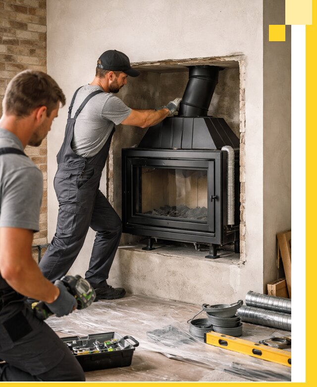 Установка каминных топок в Раменском: монтаж, подключение