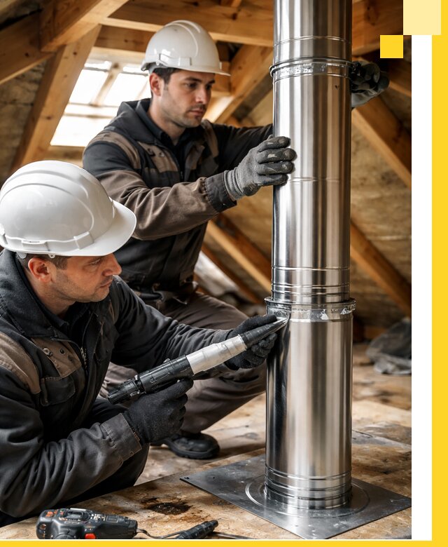 Монтаж дымоходов для каминов в Раменском с гарантией качества