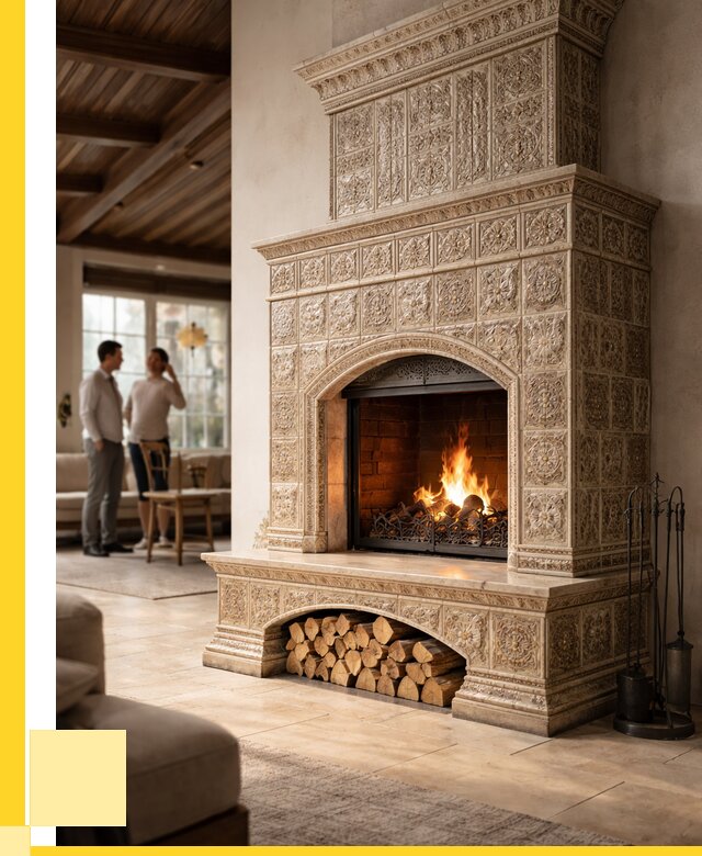 Купить изразцовый камин в Раменском от 253475 р. | ЭриданРмн