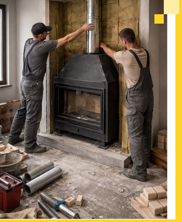 Изготовление и монтаж закрытых каминов в Раменском под ключ
