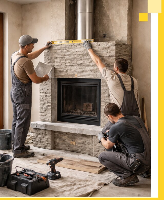 Профессиональный монтаж каминов под ключ в Раменском для дома