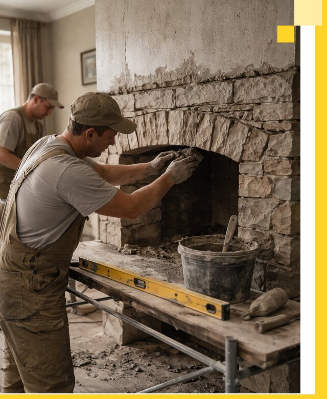 Изготовление каминов под ключ в Раменском, монтаж и отделка