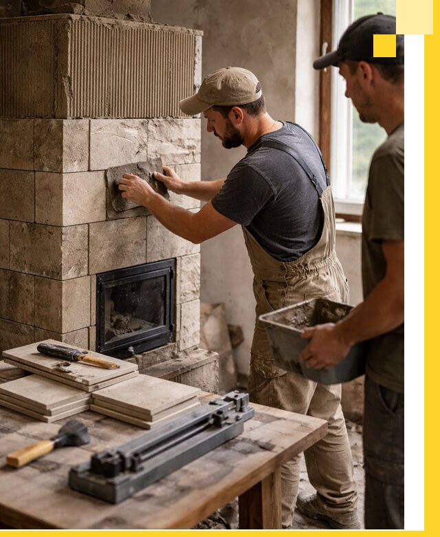 Профессиональная облицовка печей в Раменском: керамика и камень