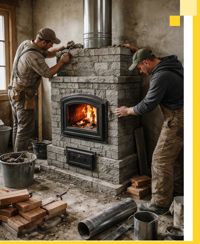 Производство, поставка и монтаж дровяных печей в Раменском