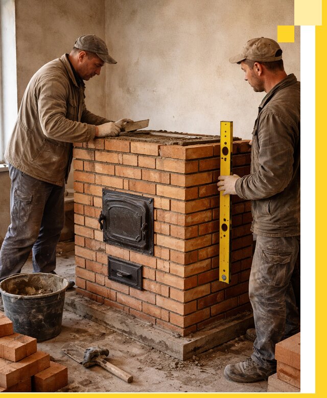 Отопительные печи под ключ в Раменском, установка и сборка