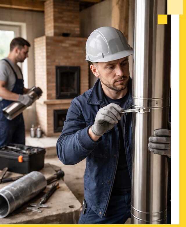 Профессиональный монтаж дымоходов для печей в Раменском