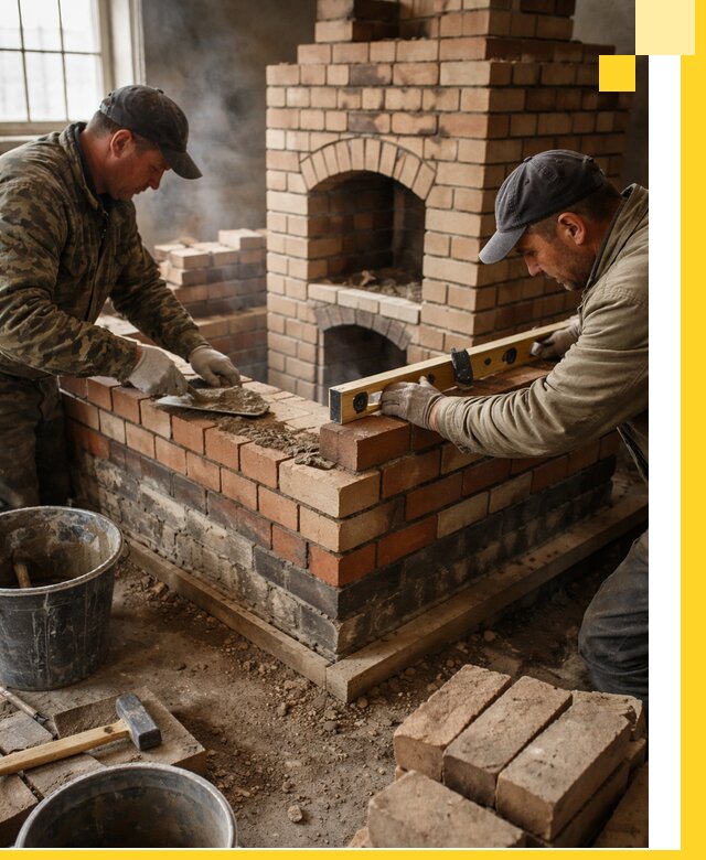 Изготовление и монтаж печей и каминов из кирпича в Раменском