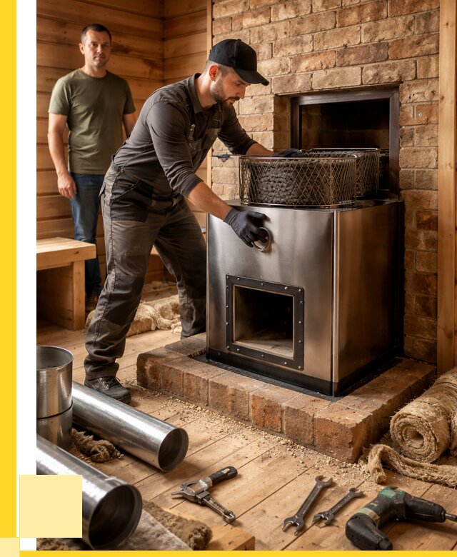 Монтаж банных печей под ключ в Раменском от 18250 р., ЭриданРмн