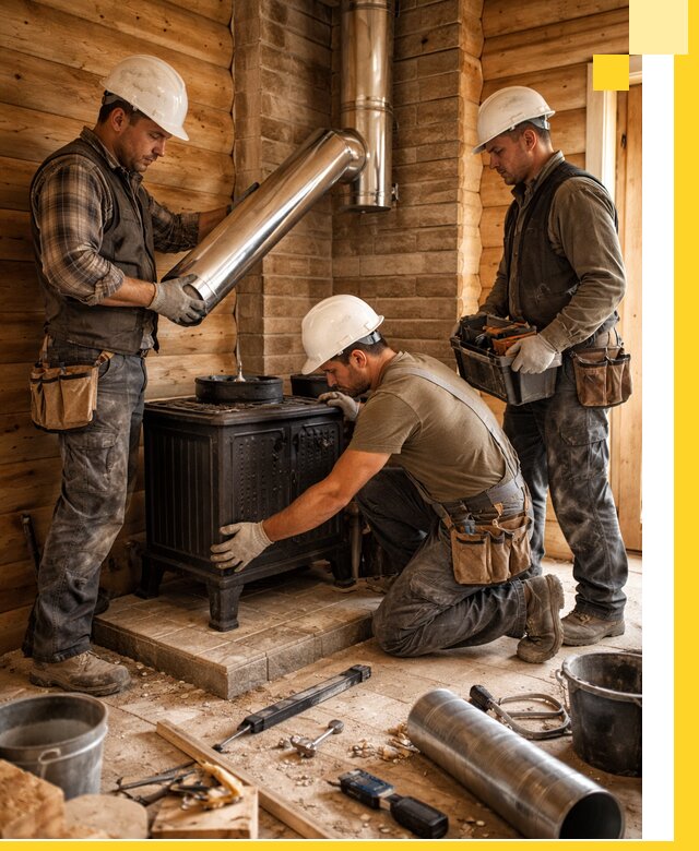 Профессиональный монтаж банных печей и дымоходов в Раменском