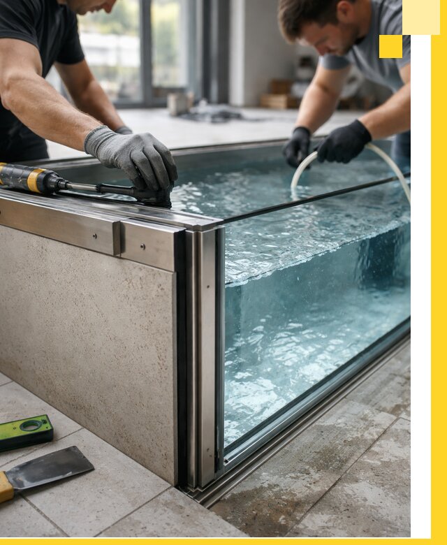 Проектирование и монтаж стеклянных бассейнов в Раменском