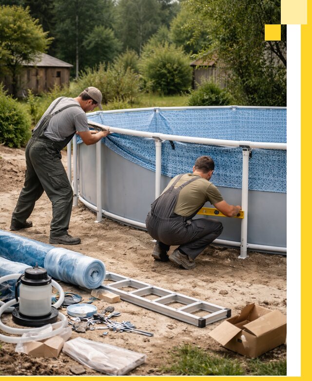 Установка и монтаж каркасных бассейнов в Раменском под ключ