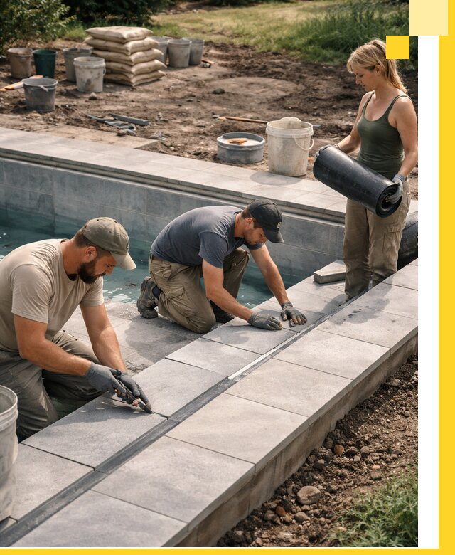 Строительство и монтаж уличных бассейнов под ключ в Раменском