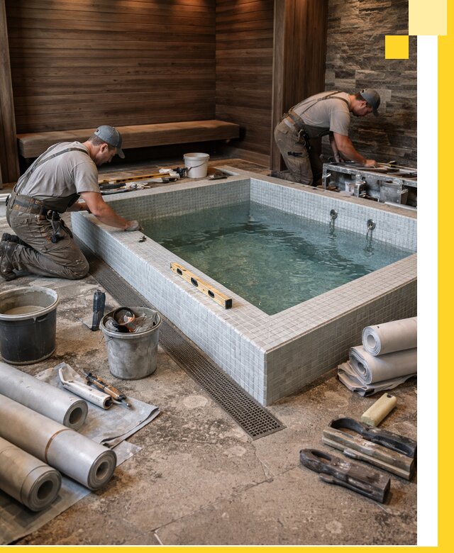 Установка и строительство бассейнов для сауны в Раменском