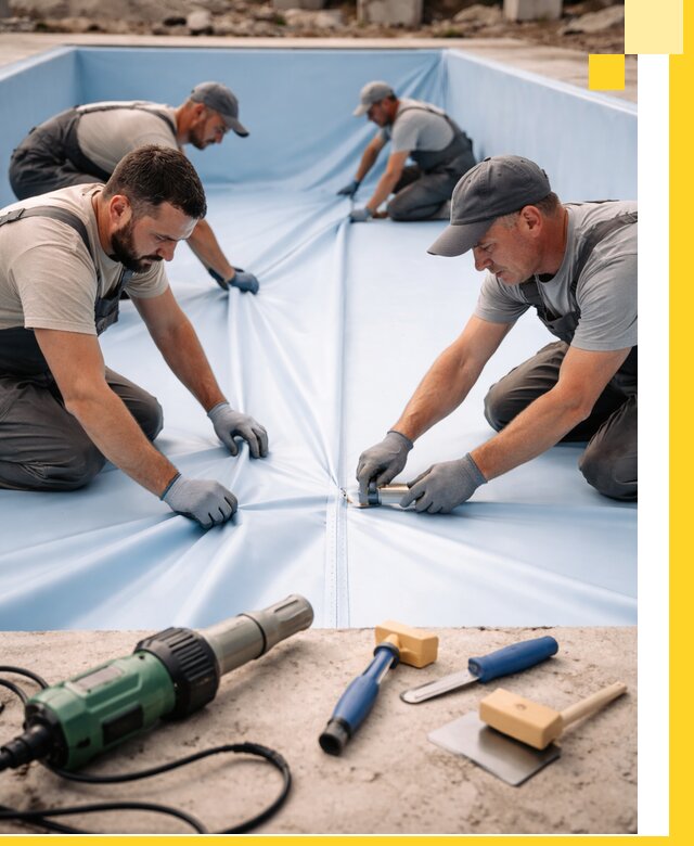 ПВХ пленка для бассейнов с монтажом и гарантией в Раменском