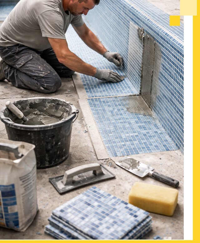 Укладка и ремонт мозаики для бассейнов под ключ в Раменском