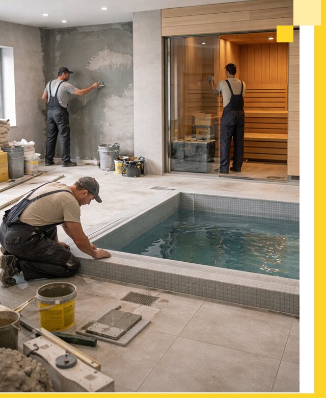 Проектирование и строительство сауны с бассейном в Раменском