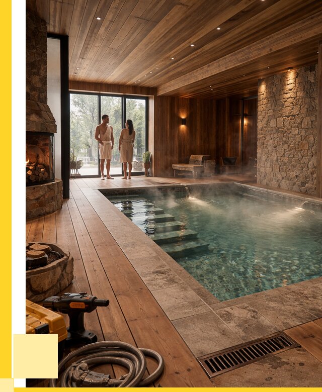 Проекты бань с бассейном под ключ в Раменском от 76043 р., ЭриданРмн