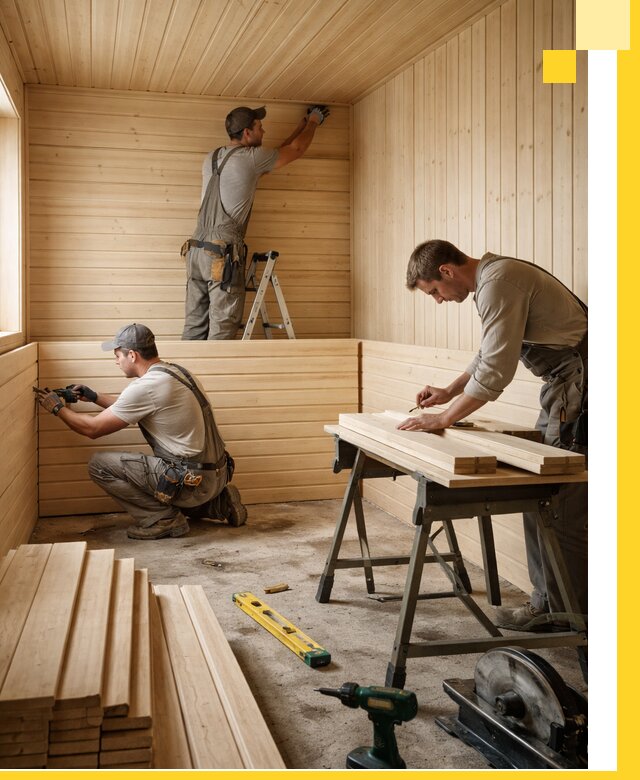 Обшивка саун в Раменском из натуральной древесины под ключ