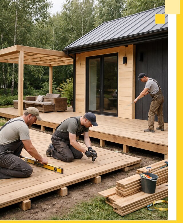 Строительство бань с террасой и бассейном под ключ в Раменском