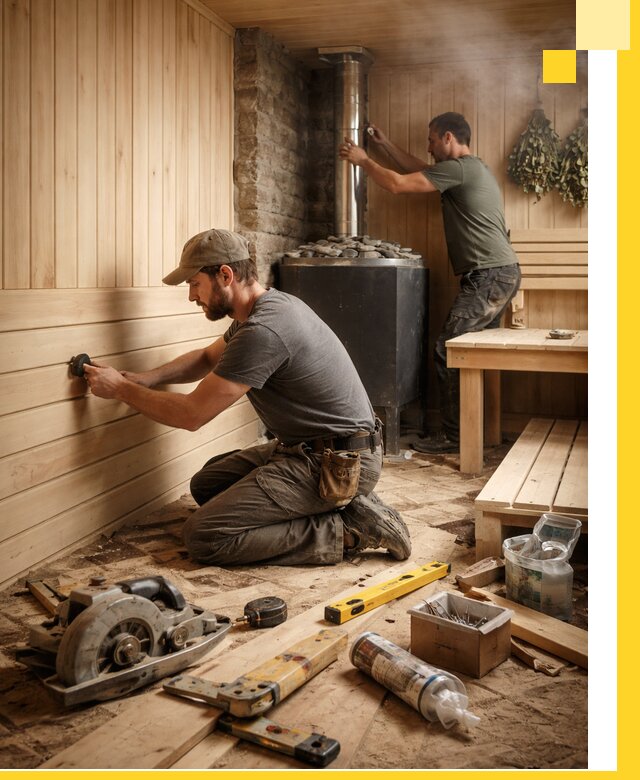 Полное строительство и оснащение парных под ключ в Раменском