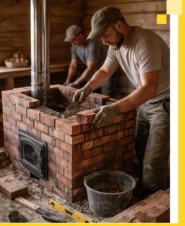 Кирпичные печи для бани под ключ в Раменском, проект и монтаж