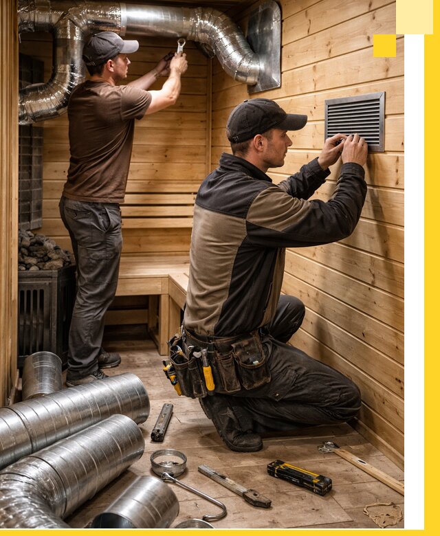 Проектирование и монтаж вентиляции бани в Раменском под ключ