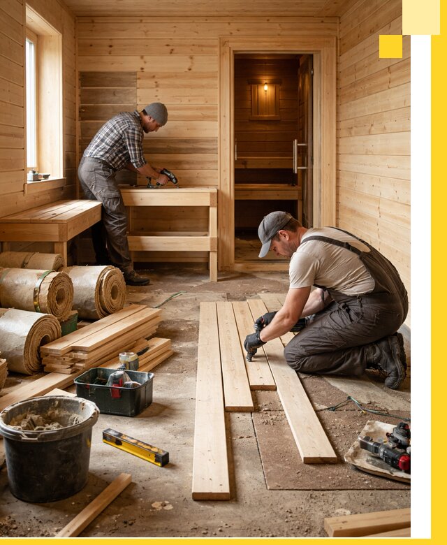 Индивидуальный проект бани с комнатой отдыха под ключ в Раменском