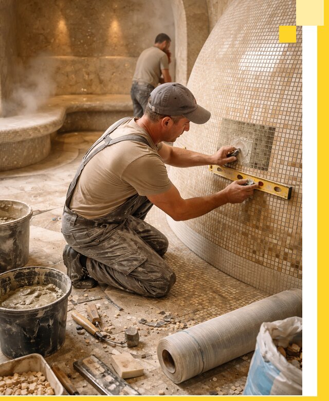 Хамам под ключ в Раменском: проектирование, строительство, отделка