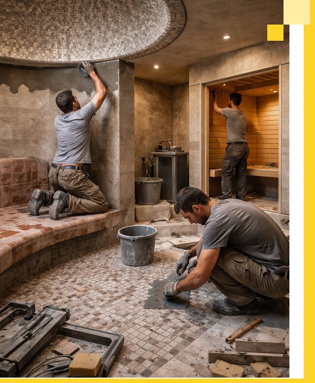 Проект и строительство хамама бани и сауны под ключ в Раменском