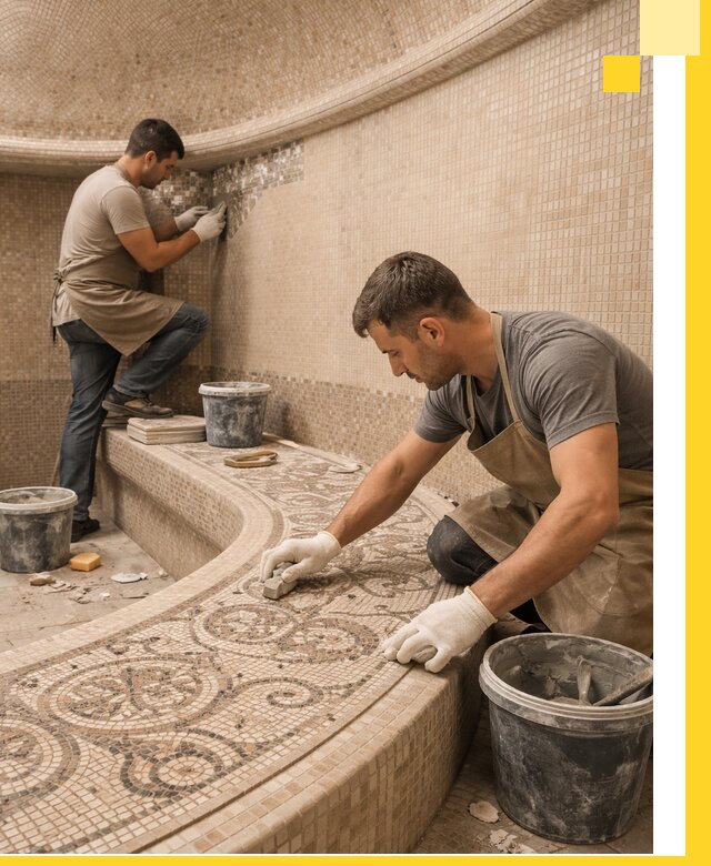 Плитка для хамама в Раменском, укладка, подбор и поставка