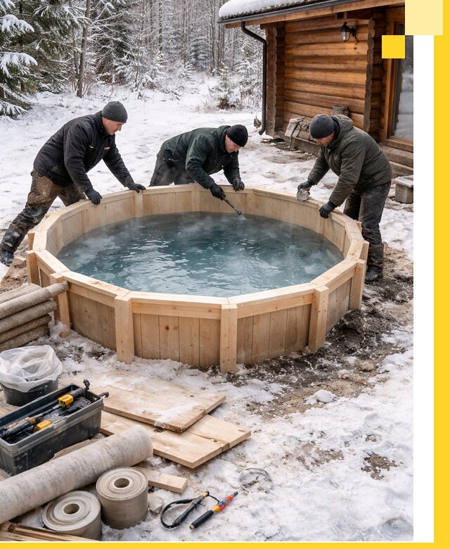 Изготовление и установка ледяных купелей под ключ в Раменском